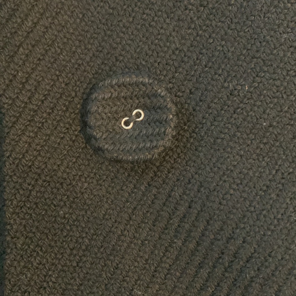 Reformation Black Double-Breasted Wool Pea Coat - Picture 3 of 4